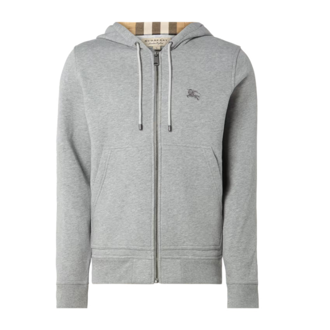Burberry Zip Hoodie Grey