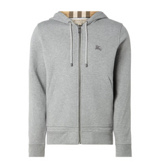 Burberry Zip Hoodie Grey