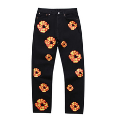 Denim Tears Jeans Black Orange