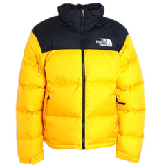 The North Face Nuptse Puffer Black Yellow