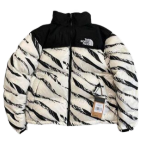 The North Face Nuptse White Zebra
