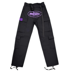 Corteiz Cargo Pants Black Purple