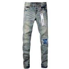 Lila Jeans Hellblau Hellbraun