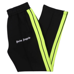 Palm Angles Staight Leg Velour Jogger Black Neon