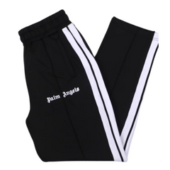 Palm Angles Staight Leg Velour Jogger Black White