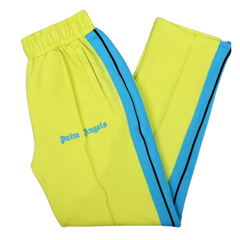 Palm Angles Staight Leg Velour Jogger Yellow Blue