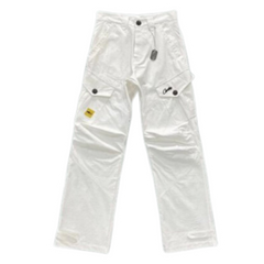 Corteiz White Diagonal Pocket Cargo Pants