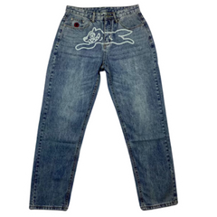 Vintage Denim BBC Fliegender Hund Blau