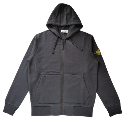 Stone Island Zip Hoodie Black