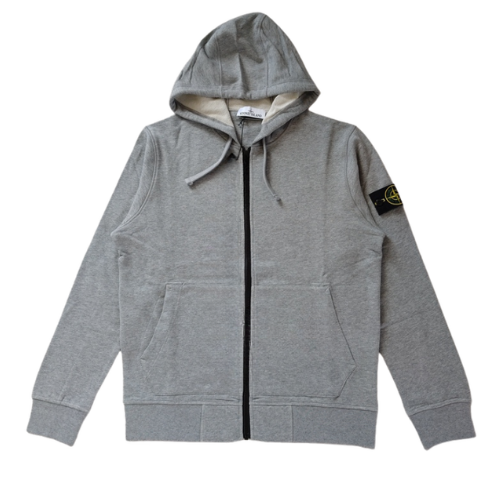 Stone Island Zip Hoodie Flower Grey