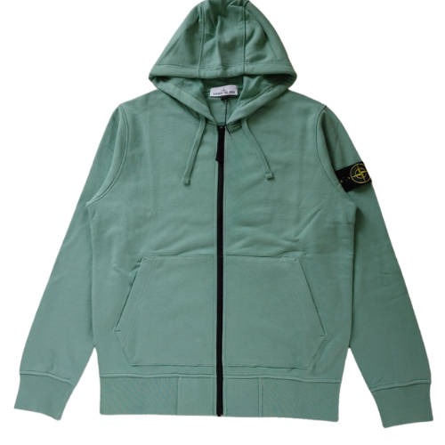 Stone Island Zip Hoodie Light Green