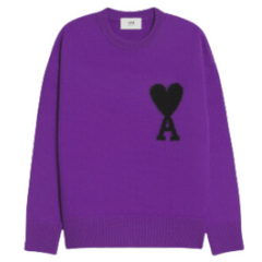 Ami Paris Knit Sweater Purple Black