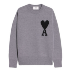 Ami Paris Knit Sweater Grey Black