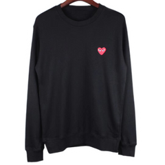 Comme des Garcons Crewneck Sweatshirt Black Red