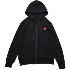 Comme des Garcons Zip Hoodie Black Red