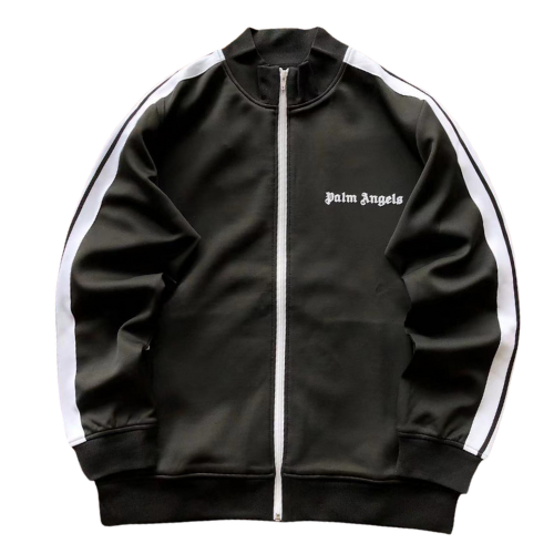 Palm Angles Zip Hoodie Black White