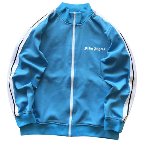 Palm Angles Zip Hoodie Blue White