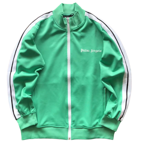 Palm Angles Zip Hoodie Green White