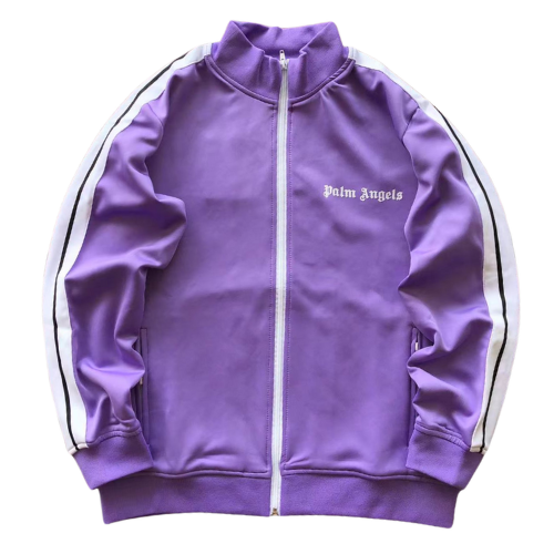 Palm Angles Zip Hoodie Light Purple White
