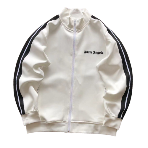 Palm Angles Zip Hoodie Cream White Black