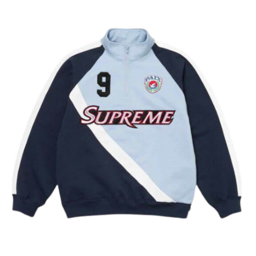 Supreme Vintage Half Zip Light Blue