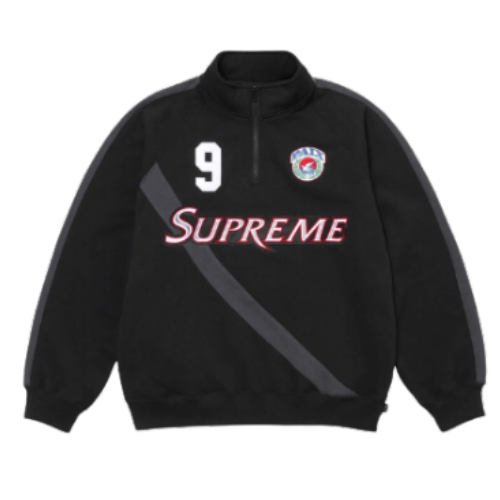 Supreme Vintage Half Zip Black