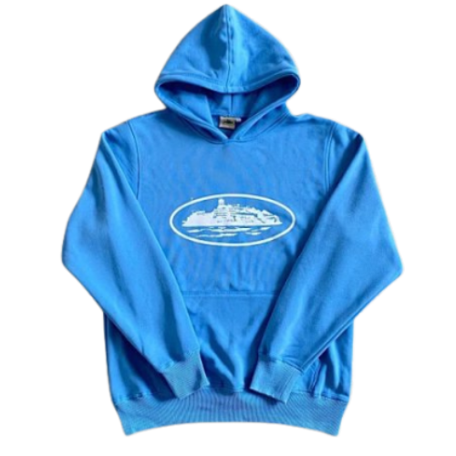 Corteiz Hoodie Basic Print Baby Blue