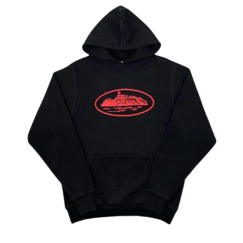 Corteiz Hoodie Basic Print Black Red