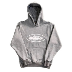 Corteiz Hoodie Basic Print Grey White