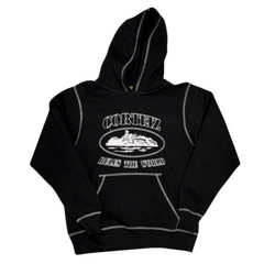 Corteiz Demon Island Hoodie Black White