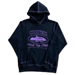 Corteiz Demon Island Hoodie Black Purple