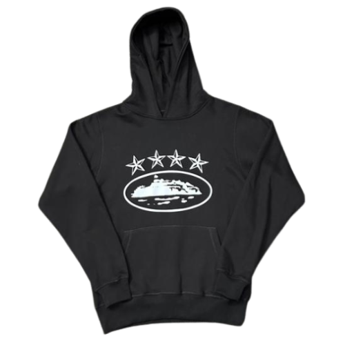 Corteiz Hoodie 4th Anniversary Black