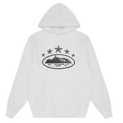 Corteiz Hoodie 4th Anniversary White