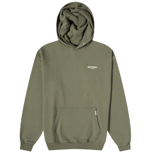 Represent Basic Hoodie Olive Green