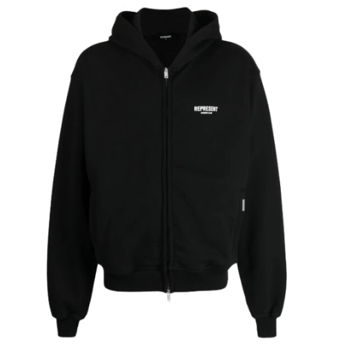 Represent Basic Zip Hoodie Black
