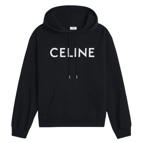 Celine Basic Hoodie Black White