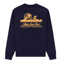 Aime Leon Dore Basic Sweater Navy Blue Orange