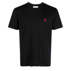 Ami Paris Basic T Shirt Black Red