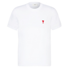 Ami Paris Basic T Shirt White Red