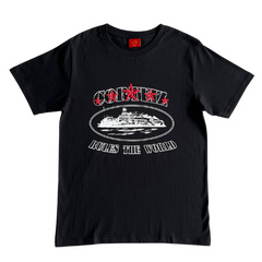 Corteiz Red Star Demon T-Shirt Black