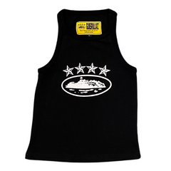 Corteiz 4 Star Tanktop Black