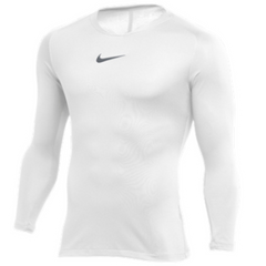 Nike Kompressionsshirt Langarm Weiß