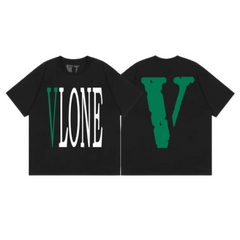 Vlone T Shirt Big V Black Green