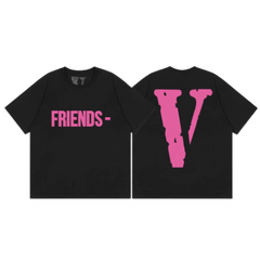 Vlone T Shirt Black Pink