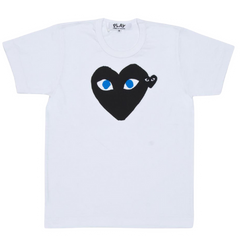 Comme des Garcons (CDG) T Shirt White Big Heart White Black