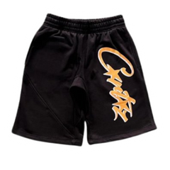 Corteiz Evil C Star Shorts Black Yellow