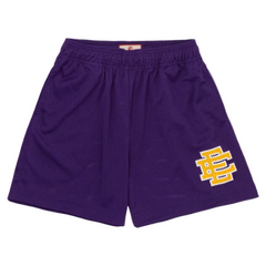 Eric Emmanuel Sports Shorts Purple Yellow Label