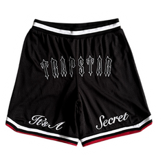 Trapstar Basketball Shorts Black Red