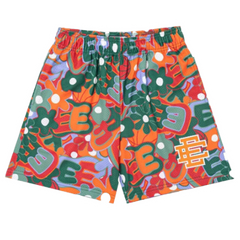 Eric Emmanuel Flower Print Shorts Orange