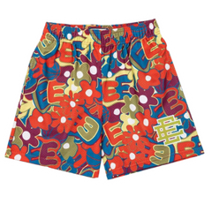 Eric Emmanuel Flower Print Shorts Red